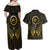 Ancient Egyptian Couples Matching Off Shoulder Maxi Dress and Hawaiian Shirt Horus Falcon God