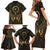 Ancient Egyptian Family Matching Short Sleeve Bodycon Dress and Hawaiian Shirt Horus Falcon God