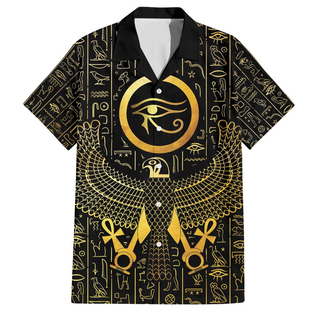 Ancient Egyptian Hawaiian Shirt Horus Falcon God