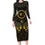 Ancient Egyptian Long Sleeve Bodycon Dress Horus Falcon God