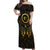 Ancient Egyptian Off Shoulder Maxi Dress Horus Falcon God