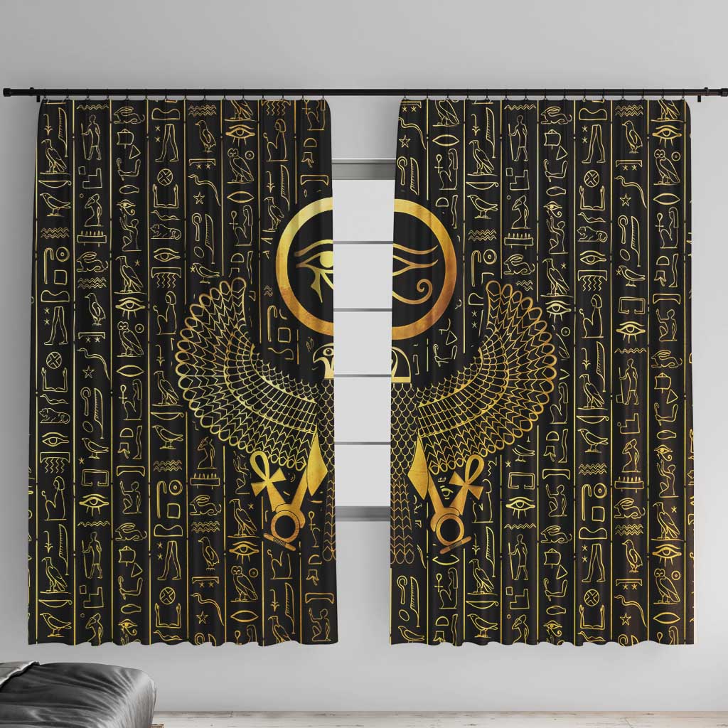 Ancient Egyptian Window Curtain Horus Falcon God