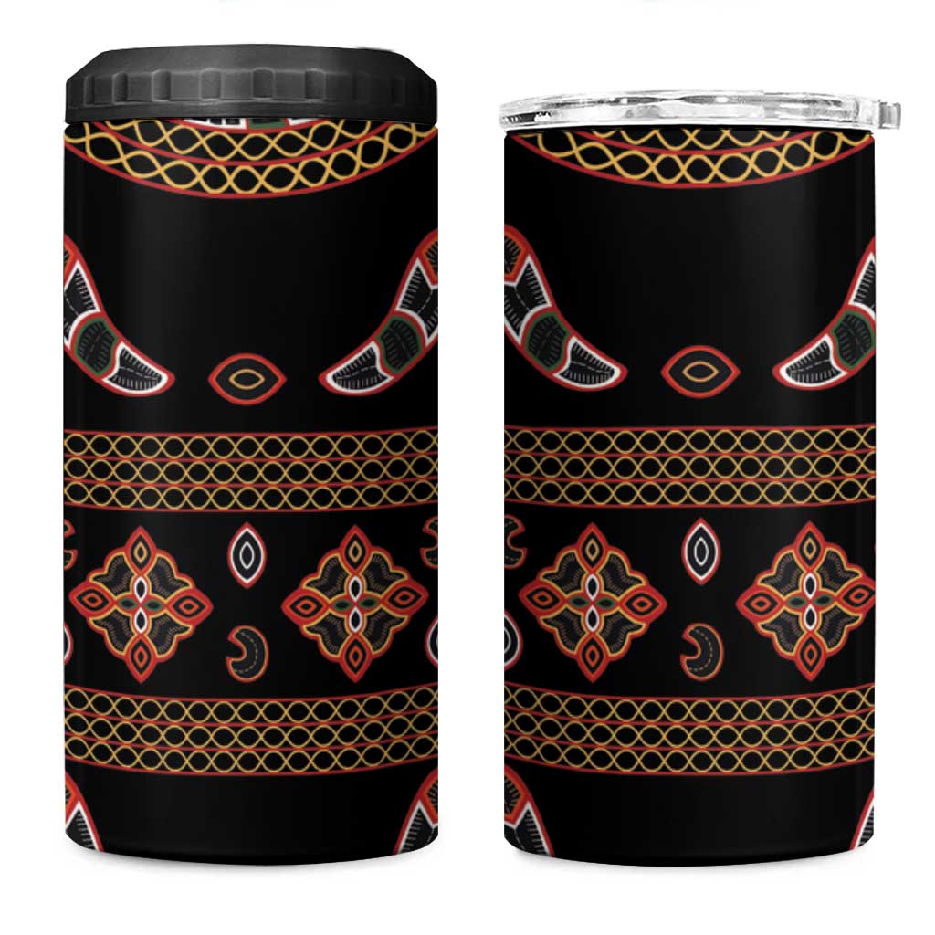 Toghu 4 in 1 Can Cooler Tumbler Cameroon Traditional Pattern