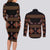 Toghu Couples Matching Long Sleeve Bodycon Dress and Long Sleeve Button Shirt Cameroon Traditional Pattern