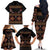 Toghu Family Matching Off The Shoulder Long Sleeve Dress and Hawaiian Shirt Cameroon Traditional Pattern