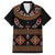 Toghu Family Matching Off The Shoulder Long Sleeve Dress and Hawaiian Shirt Cameroon Traditional Pattern