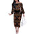 Toghu Family Matching Off The Shoulder Long Sleeve Dress and Hawaiian Shirt Cameroon Traditional Pattern