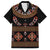 Toghu Family Matching Short Sleeve Bodycon Dress and Hawaiian Shirt Cameroon Traditional Pattern