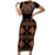 Toghu Family Matching Short Sleeve Bodycon Dress and Hawaiian Shirt Cameroon Traditional Pattern