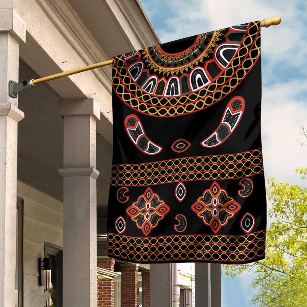 Toghu Garden Flag Cameroon Traditional Pattern