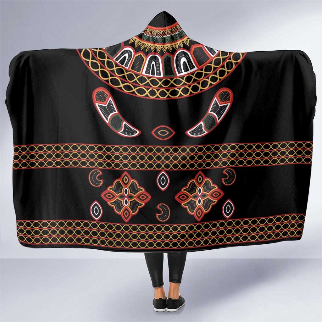 Toghu Hooded Blanket Cameroon Traditional Pattern