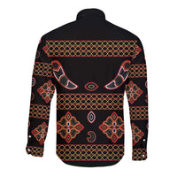 Toghu Long Sleeve Button Shirt Cameroon Traditional Pattern