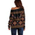 Toghu Off Shoulder Sweater Cameroon Traditional Pattern