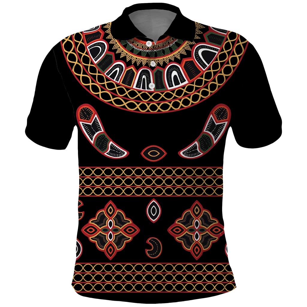 Toghu Polo Shirt Cameroon Traditional Pattern