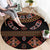 Toghu Round Carpet Cameroon Traditional Pattern