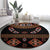 Toghu Round Carpet Cameroon Traditional Pattern