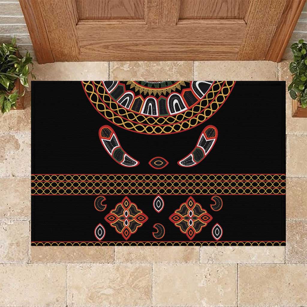 Toghu Rubber Doormat Cameroon Traditional Pattern