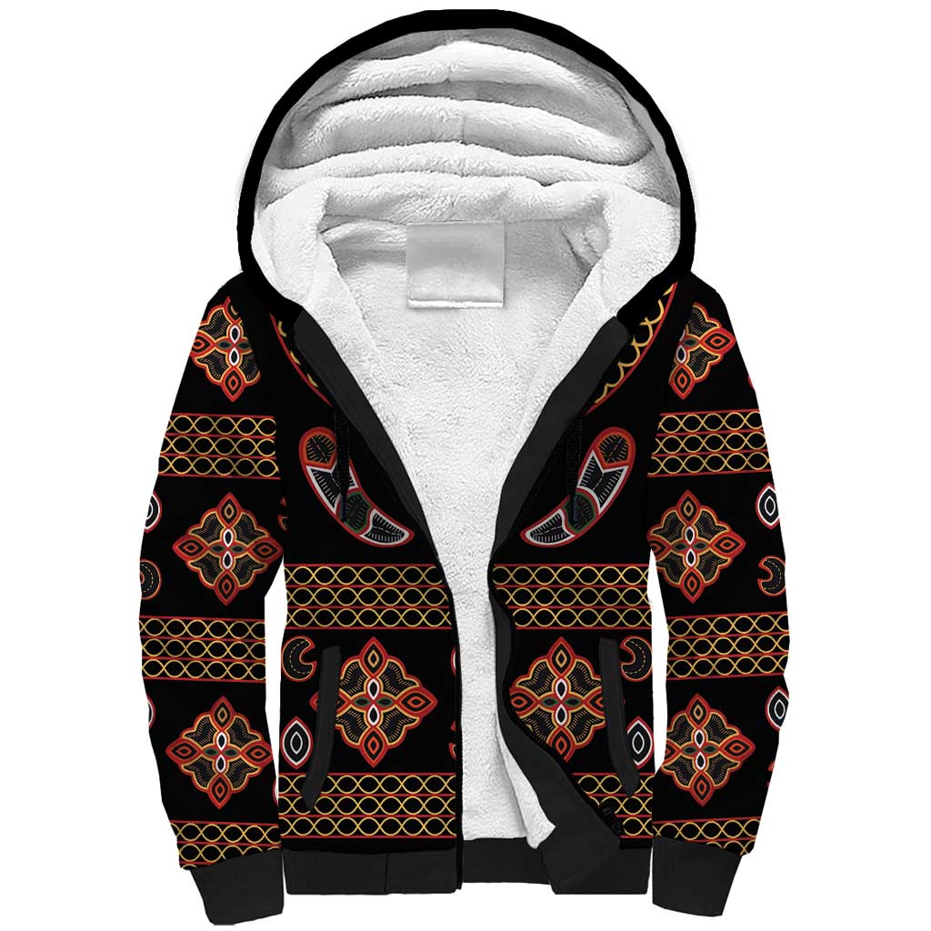 Toghu Sherpa Hoodie Cameroon Traditional Pattern