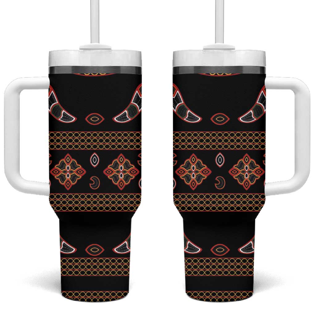 Toghu Tumbler With Handle Cameroon Traditional Pattern