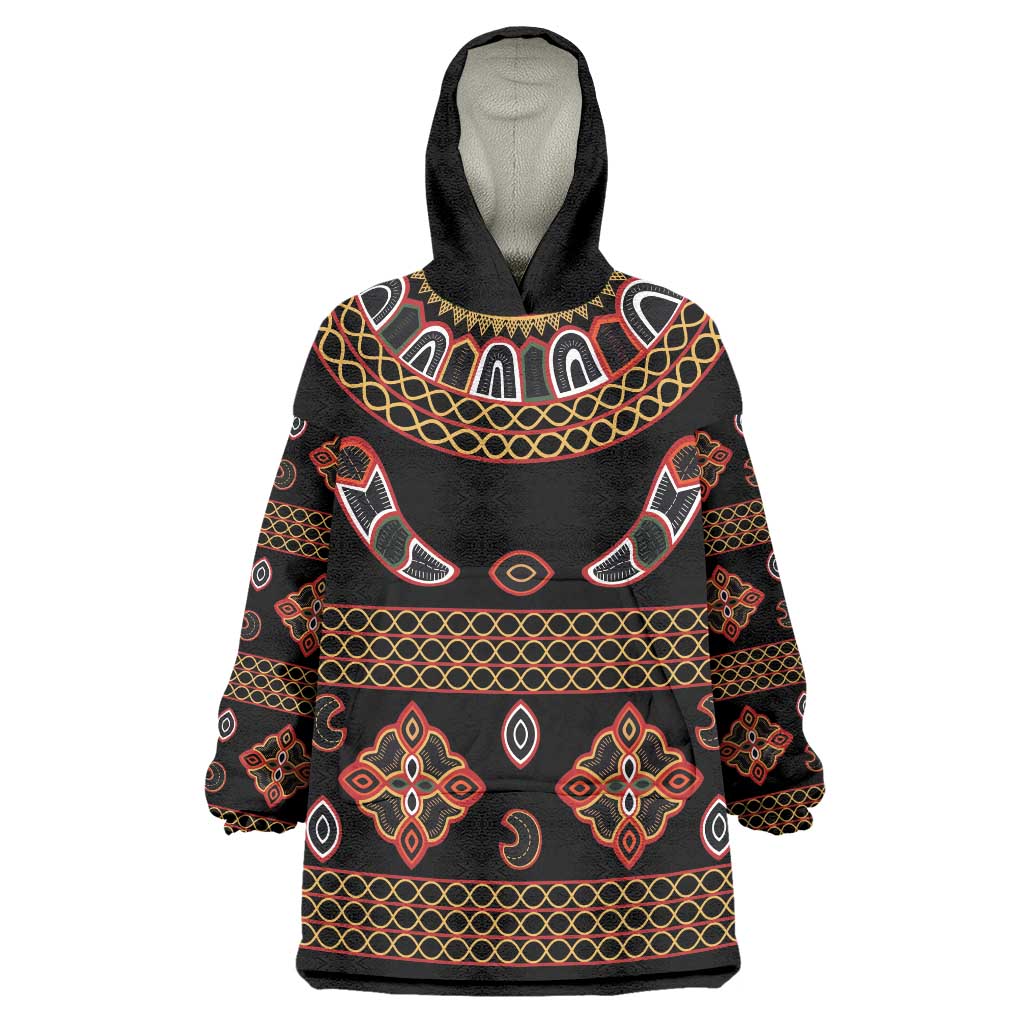 Toghu Wearable Blanket Hoodie Cameroon Traditional Pattern