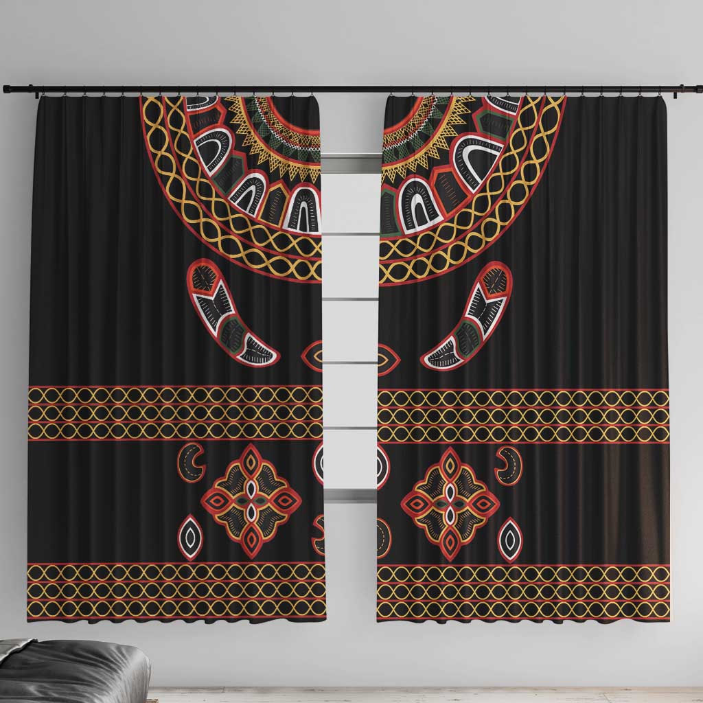 Toghu Window Curtain Cameroon Traditional Pattern