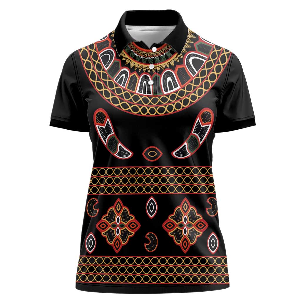 Toghu Women Polo Shirt Cameroon Traditional Pattern