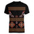 Toghu Women V-Neck T-Shirt Cameroon Traditional Pattern