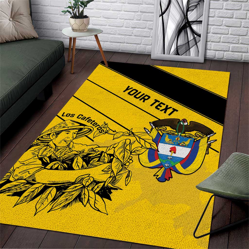 Custom Colombia Football Area Rug Go Los Cafeteros