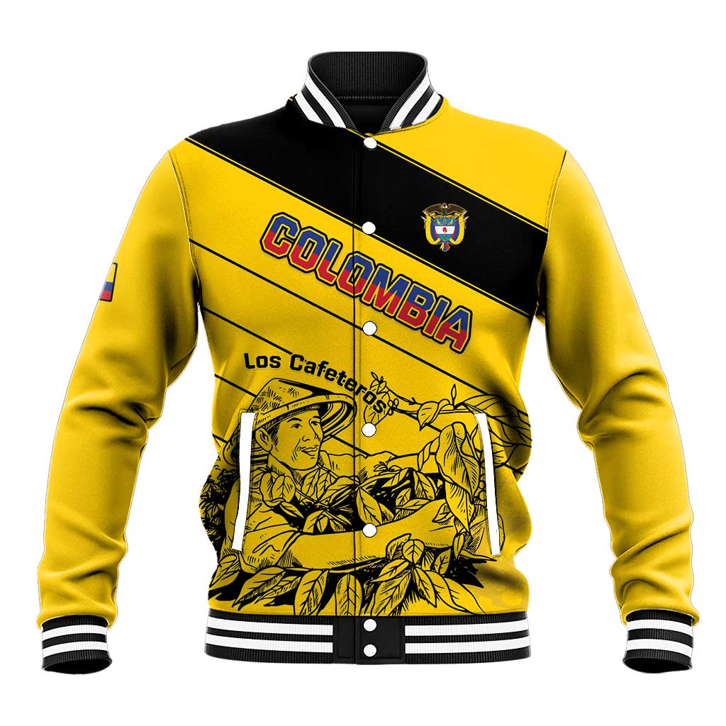 Custom Colombia Football Baseball Jacket Go Los Cafeteros