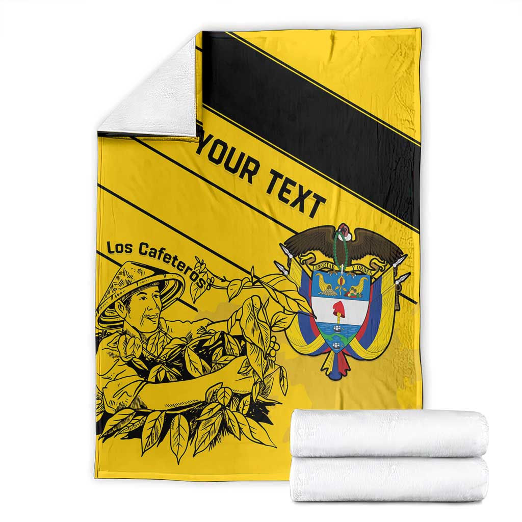 Custom Colombia Football Blanket Go Los Cafeteros