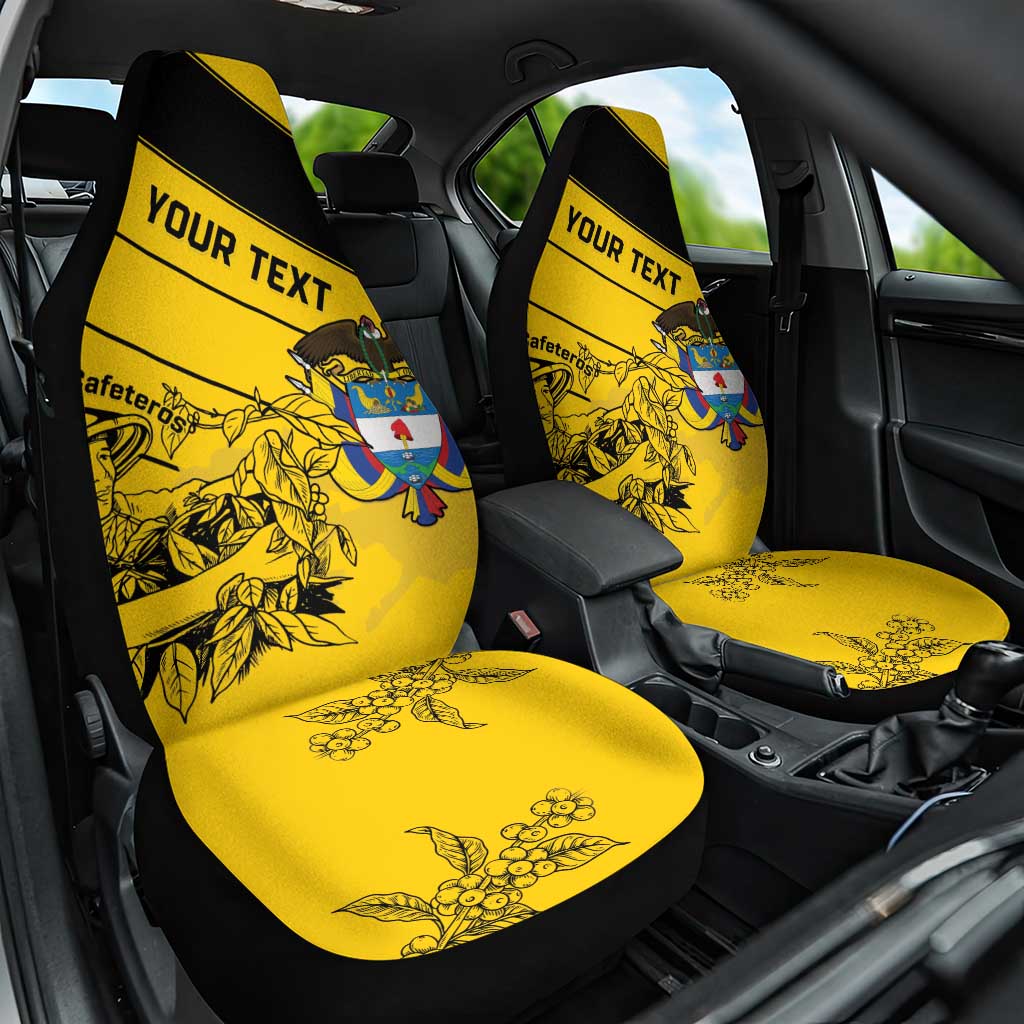 Custom Colombia Football Car Seat Cover Go Los Cafeteros