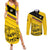 Custom Colombia Football Couples Matching Summer Maxi Dress and Long Sleeve Button Shirt Go Los Cafeteros