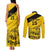 Custom Colombia Football Couples Matching Tank Maxi Dress and Long Sleeve Button Shirt Go Los Cafeteros