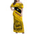 Custom Colombia Football Family Matching Off Shoulder Maxi Dress and Hawaiian Shirt Go Los Cafeteros