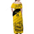 Custom Colombia Football Family Matching Off Shoulder Maxi Dress and Hawaiian Shirt Go Los Cafeteros