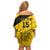 Custom Colombia Football Family Matching Off Shoulder Short Dress and Hawaiian Shirt Go Los Cafeteros