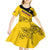 Custom Colombia Football Kid Short Sleeve Dress Go Los Cafeteros