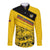 Custom Colombia Football Long Sleeve Button Shirt Go Los Cafeteros