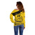 Custom Colombia Football Off Shoulder Sweater Go Los Cafeteros