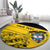 Custom Colombia Football Round Carpet Go Los Cafeteros