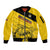 Custom Colombia Football Sleeve Zip Bomber Jacket Go Los Cafeteros