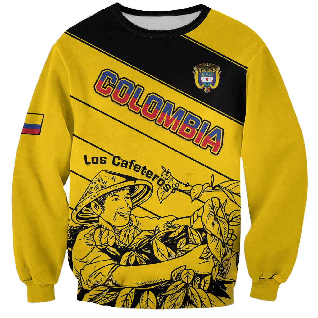 Custom Colombia Football Sweatshirt Go Los Cafeteros