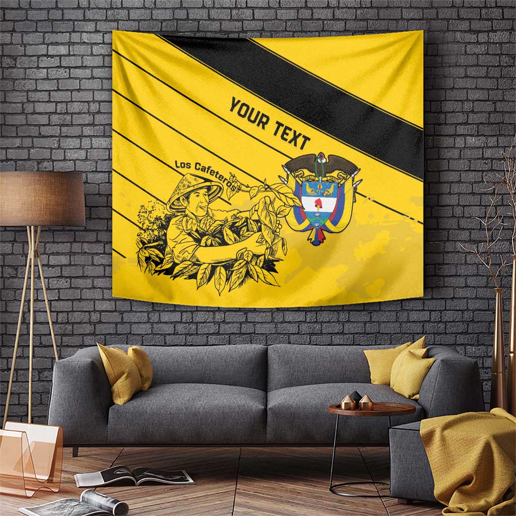 Custom Colombia Football Tapestry Go Los Cafeteros