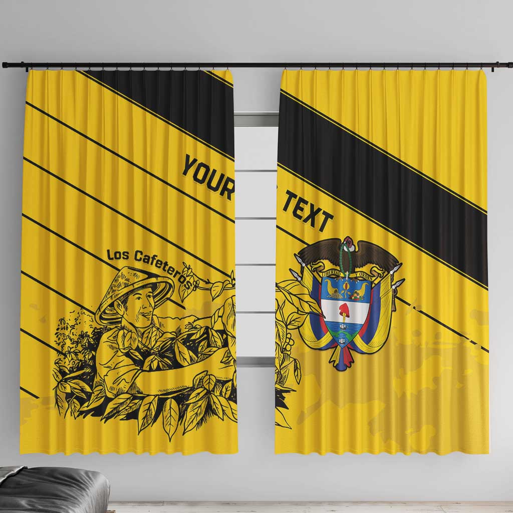 Custom Colombia Football Window Curtain Go Los Cafeteros