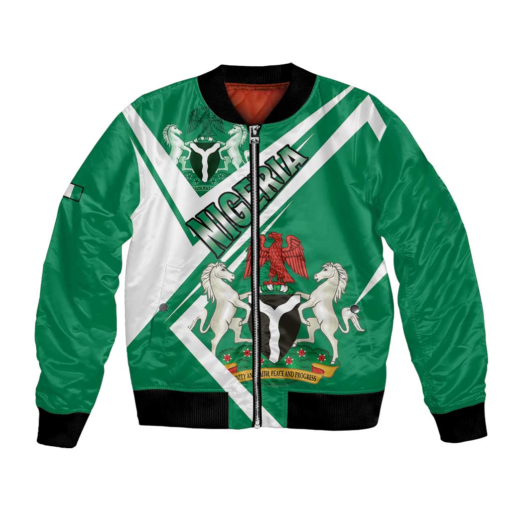 Nigeria Coat Of Arms Bomber Jacket Sporty Style
