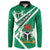 Nigeria Coat Of Arms Button Sweatshirt Sporty Style