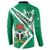 Nigeria Coat Of Arms Button Sweatshirt Sporty Style