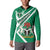 Nigeria Coat Of Arms Button Sweatshirt Sporty Style