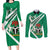 Nigeria Coat Of Arms Couples Matching Long Sleeve Bodycon Dress and Long Sleeve Button Shirt Sporty Style