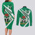 Nigeria Coat Of Arms Couples Matching Long Sleeve Bodycon Dress and Long Sleeve Button Shirt Sporty Style